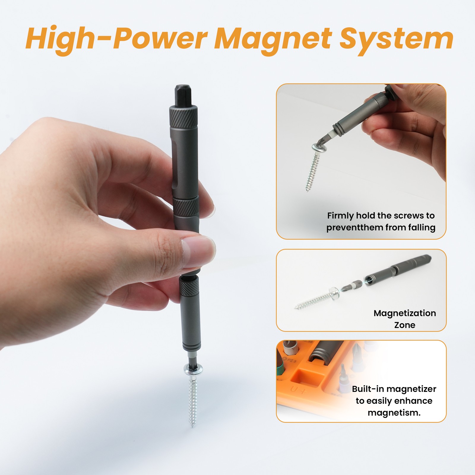 42PCS T-Shaped Ratchet Screwdriver Kit with Detachable Handle Tool Storage Case 