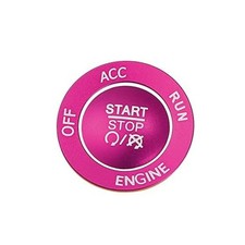 Engine Start Stop Button Cover Kit One Click Push Start Button Trim Pink