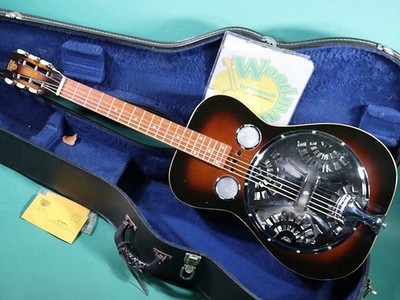 1978 Dobro DW-60 SQ Square Neck Resonator Guitar Sunburst Maple Spider Cone