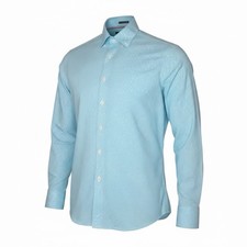 Tommy Hilfiger Men  s 15 34/35 Regular Fit Non Iron Blue Check Dress Shirt