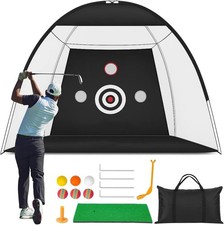 Golf Practice Net with Hitting Mat and Balls Golf Training Net Golf Training Aid