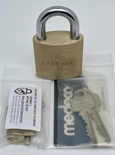 MEDECO Original 6-Pin High-Security Cylinder in Schlage 45-101 Padlock w/ 2 Keys