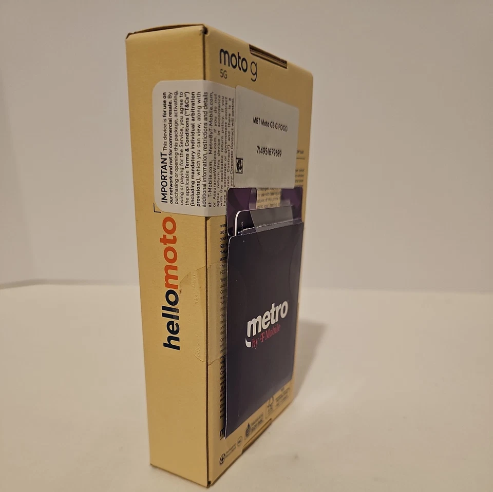 New/Sealed - Metro by T-Mobile Motorola G 5G 128GB - 4GB - Prepaid - Image 2 of 4