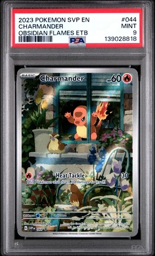 2023 POKEMON SVP EN-SV BLACK STAR PROMO #044 CHARMANDER PSA 9