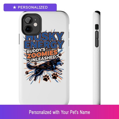 #ad Custom Husky Phone Case Personalized Pet Name iPhone Samsung Galaxy Cover Gift $29.99