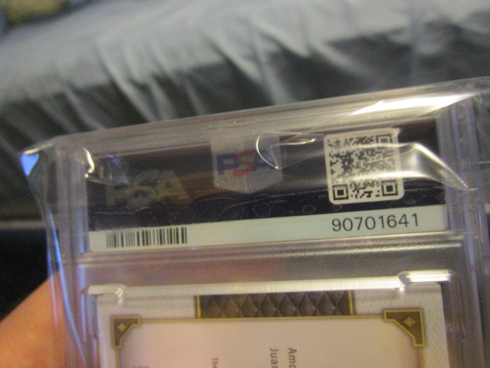 2022 TOPPS TRIPLE THREADS JUAN SOTO CENTURY MARKS AUTO/RELIC -#9/18- PSA GRADE 9 view 8