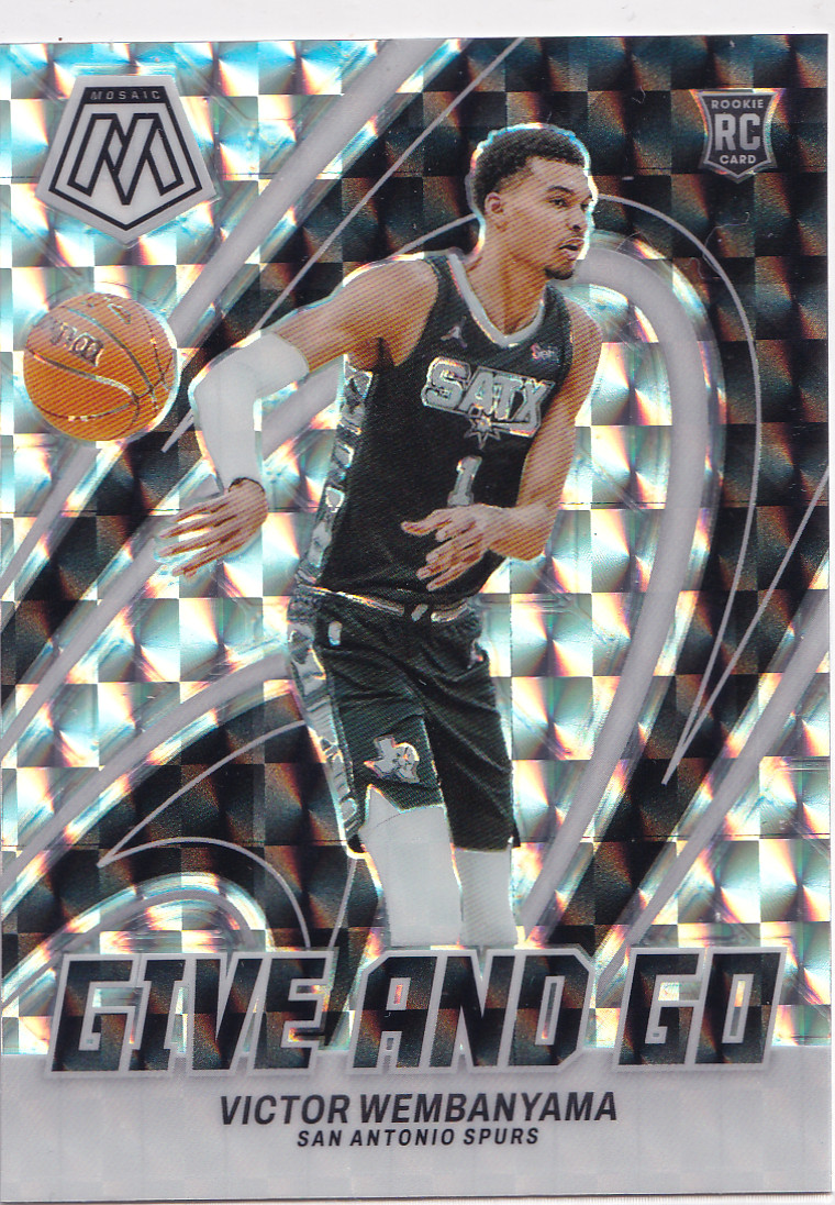 2023-24 Panini Mosaic - Victor Wembanyama #12 Give and Go Mosaic Prizm (RC)