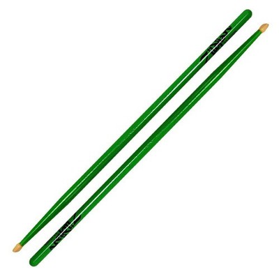 Zildjian 5A Acorn Wood Neon Green Drumsticks, Pair #Z5AACDGG