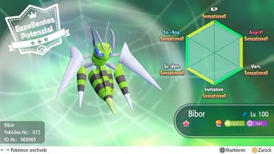  Pokémon Lets Go Pikachu Mega Bibor Shiny IV6 deutsch - Nur Lets Go Tausch 