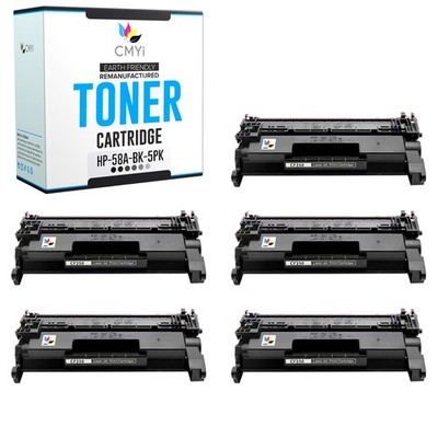 5PK CMYi Replacement 58A Toner Cartridges for HP LaserJet Pro MFP M428dw M428fdn