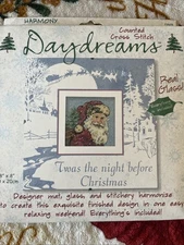 Dimensions Daydreams 7262B Counted Cross Stitch Kit Under Glass Santa Claus