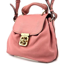 Chloe Leather Elsie Shoulder Bag 2Way Handbag Authentic