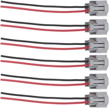 Pack of 6 Female Fuel Injector Connector Plug Harness Pigtail Wire