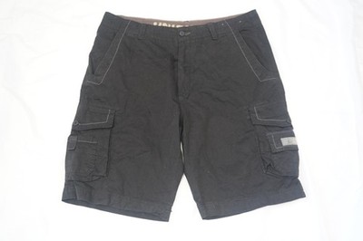Unionbay Mens Black Ripstop Cargo Shorts Cotton Utility Multi-Pocket Size 38
