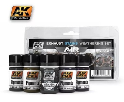 AK Interactive AK2037 - Exausts & Stains Weathering Set 5x35ml - Neu