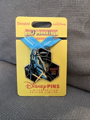 Disneyland 2025 runDisney Half Marathon Weekend Star Wars Ashoka 10K Medal Pin