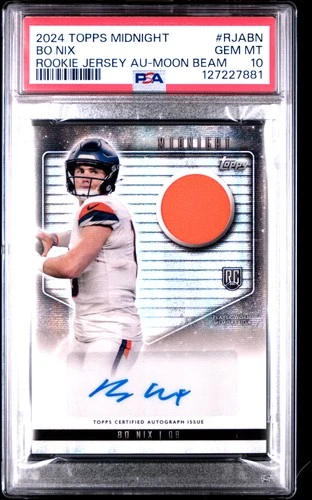 2024 TOPPS MIDNIGHT AUTO MOON BEAM #RJABN BO NIX ROOKIE RC PSA 10