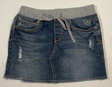 Justice Girls' Blue Denim Skort   Size 10R   