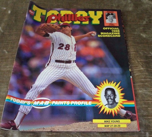 PHILLIES TODAY 1988 RIVISTA UFFICIALE SCORECARD