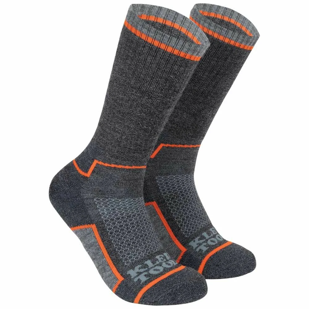 Klein Tools 60508 Thermal Socks, Merino Wool Performance Winter Socks, Large