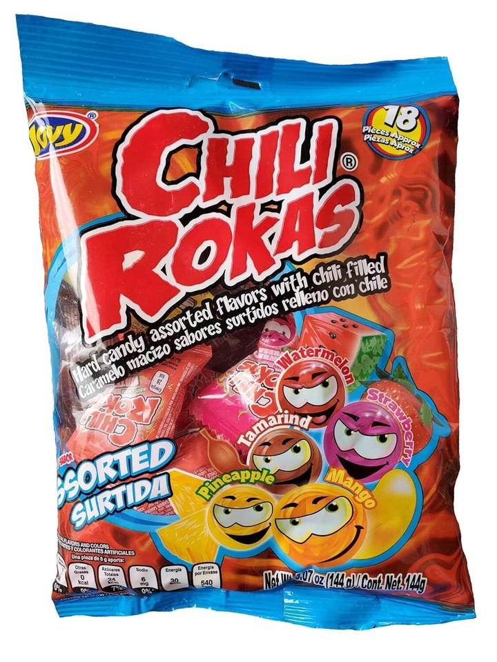 Chili Rokas Revolcadas (18 Pieces, 3 Pack), Assorted Mexican Candies
