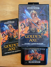 Sega Genesis (CIB) - Golden Axe - (COMPLETE) Video Game, Box Hang Tab and Manual