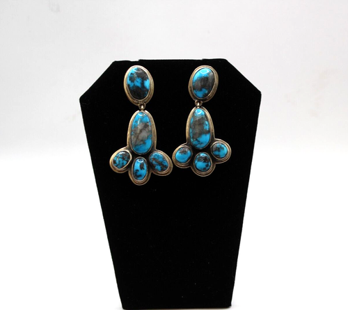 Federico Jimenez Morenci Turquoise earrings - Picture 3 of 7