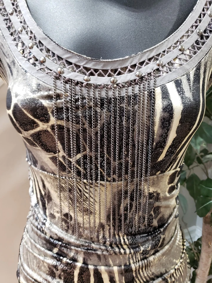 Blusa Moa Moa feminina multicolorida poliéster gola redonda manga curta pequena - Imagem 3 de 4