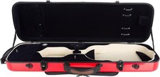 UK Oblong violin case Fiberglass Oblong 4/4 M-case Red - Navy Blue