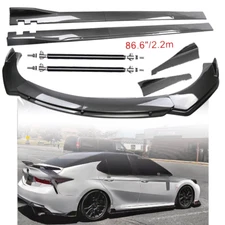 Carbon Fiber Front Bumper Lip Spoiler Splitters Body Kit For Camry SE XSE
