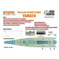 Hunter W70088 1/700 Wood Deck IJN BATTLESHIP YAMATO FOR FUJIMI 42135