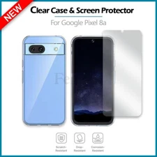 Fenzer Slim Shockproof Phone Case CLEAR+Screen Protector for Google Pixel 8a