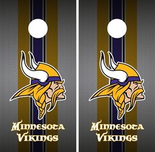 Minnesota Vikings Cornhole Wrap NFL Game Team Flag Skin Set Vinyl Decal CO85