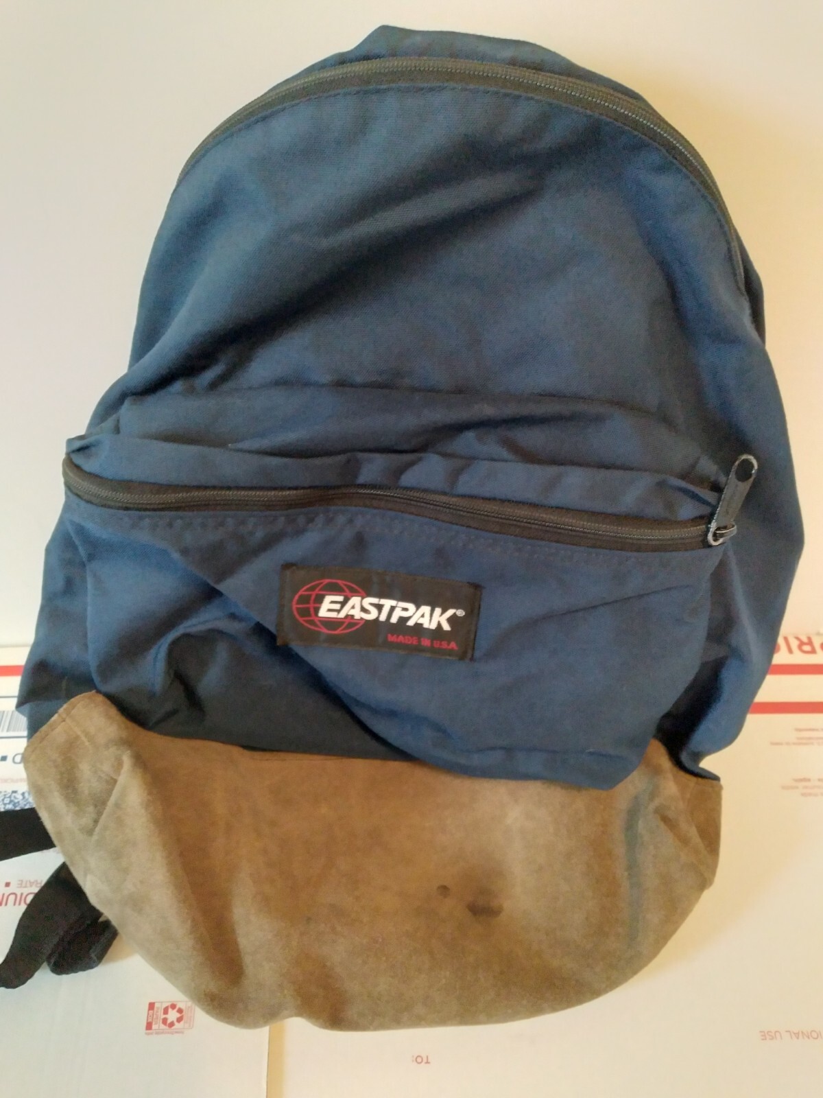 Vintage Eastpak SUEDE Bottom Backpack Hiking Daypack Book School Bag