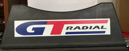 GT RADIAL TIRE VINTAGE PLASTIC 2 PIECE TIRE STAND