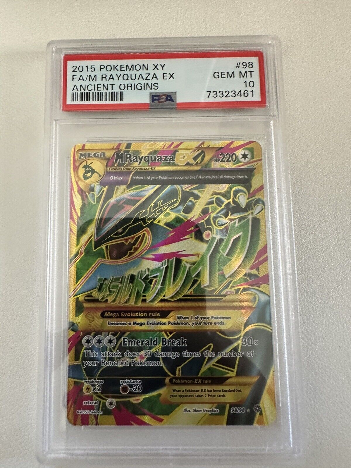 Pokémon TCG Mega-Rayquaza-EX Ancient Origins 98/98 Holo Full Art