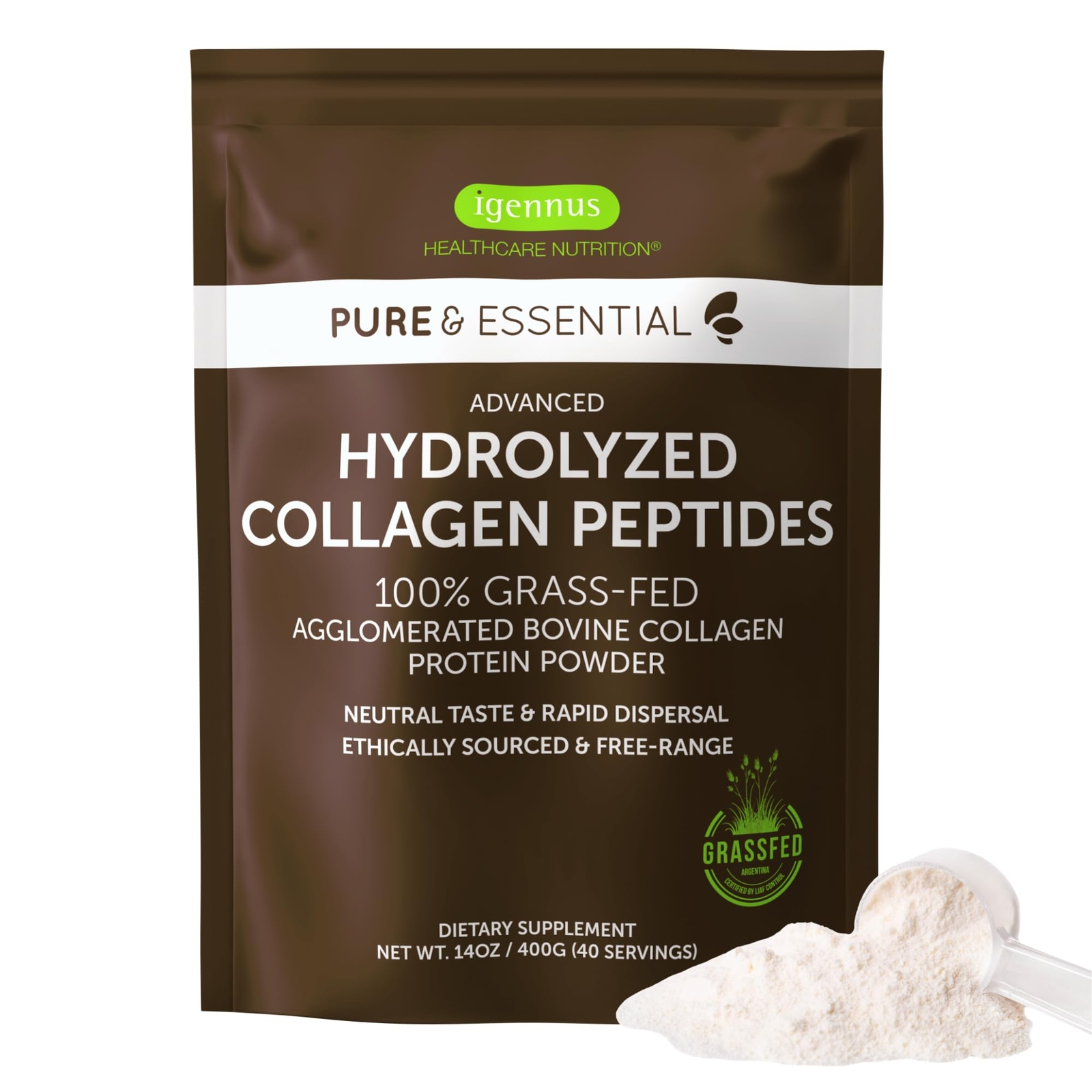 100% Grass Fed Bovine Collagen Protein , Highest Hydrolyzed Collagen Peptides...