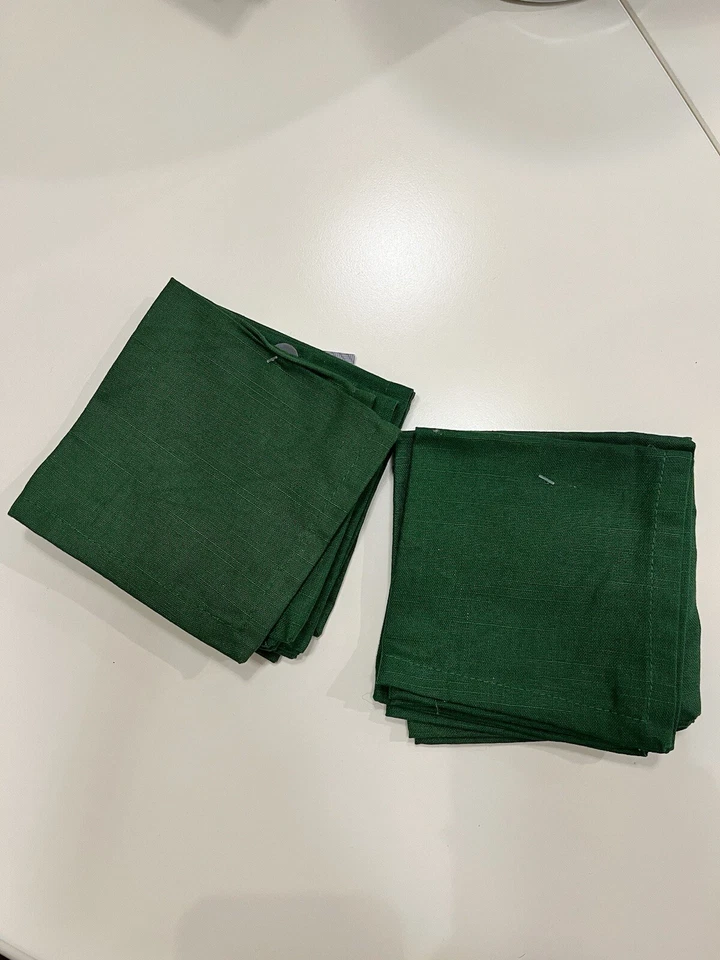 Target Threshold Green Christmas Cotton napkins "Joy" - 2 Sets of 4 - Image 2 of 2