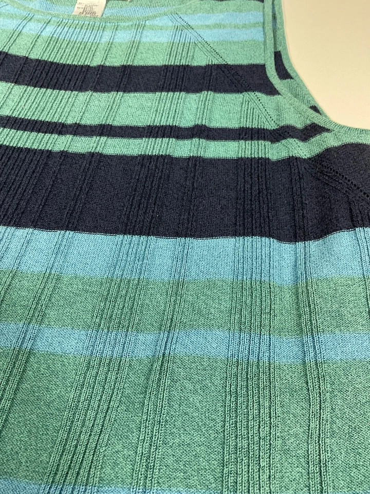 Camiseta sin mangas Jones Wear vintage a rayas talla M Beachy Surf Crush Mall Core años 90 Foto 2 de 4