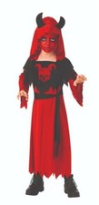 Boys Child Rubies DEVIL'S ROBE Halloween Costume Size 4/6 8/10 10/12 Hooded NWT