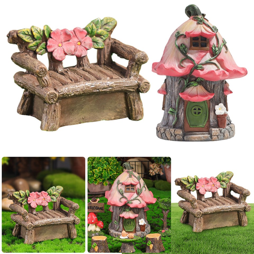 Fairy Garden Kit Creative Mini Fairy Cottage House for Fairy Garden