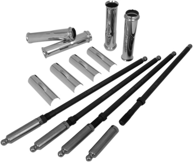 Fueling Quick Install Pushrods Chrome Tubes Kit 9917 Twin Cam Harley