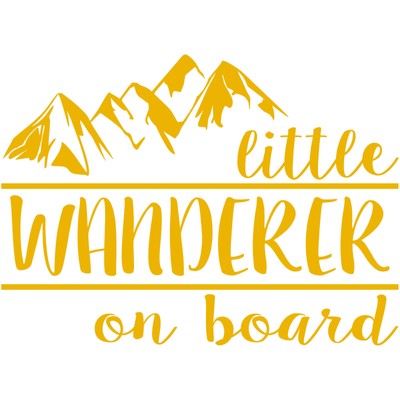 Little Wanderer On Board 5'' Vinyl Decal Car Window Sticker outdoor hiking