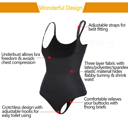 Fajas Colombianas Reductoras Levanta Cola Post-Surgery Slimmer Thong Body Shaper - Picture 16 of 27