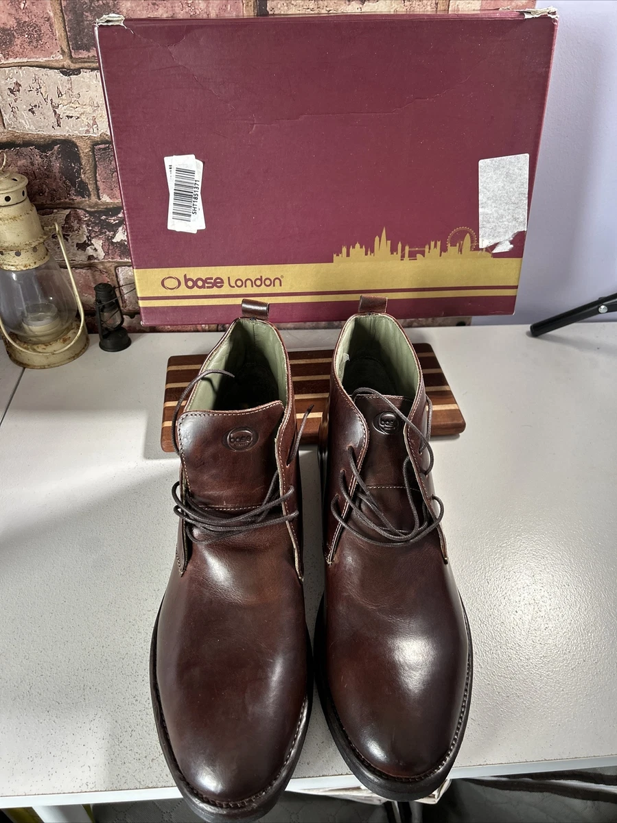 Men s Base London Brown Greenwich Chukka Ankle Boots Shoe Size UK