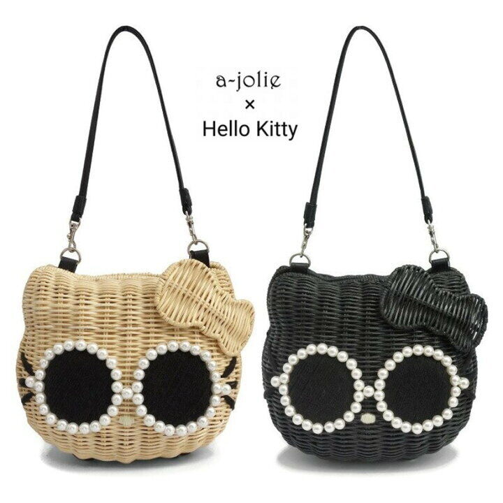 a-jolie × Hello Kitty Collaboration Kago Bag Cute Kawaii a-jolie × Hello Kitty Collaboration Kago Bag Cute Kawaii