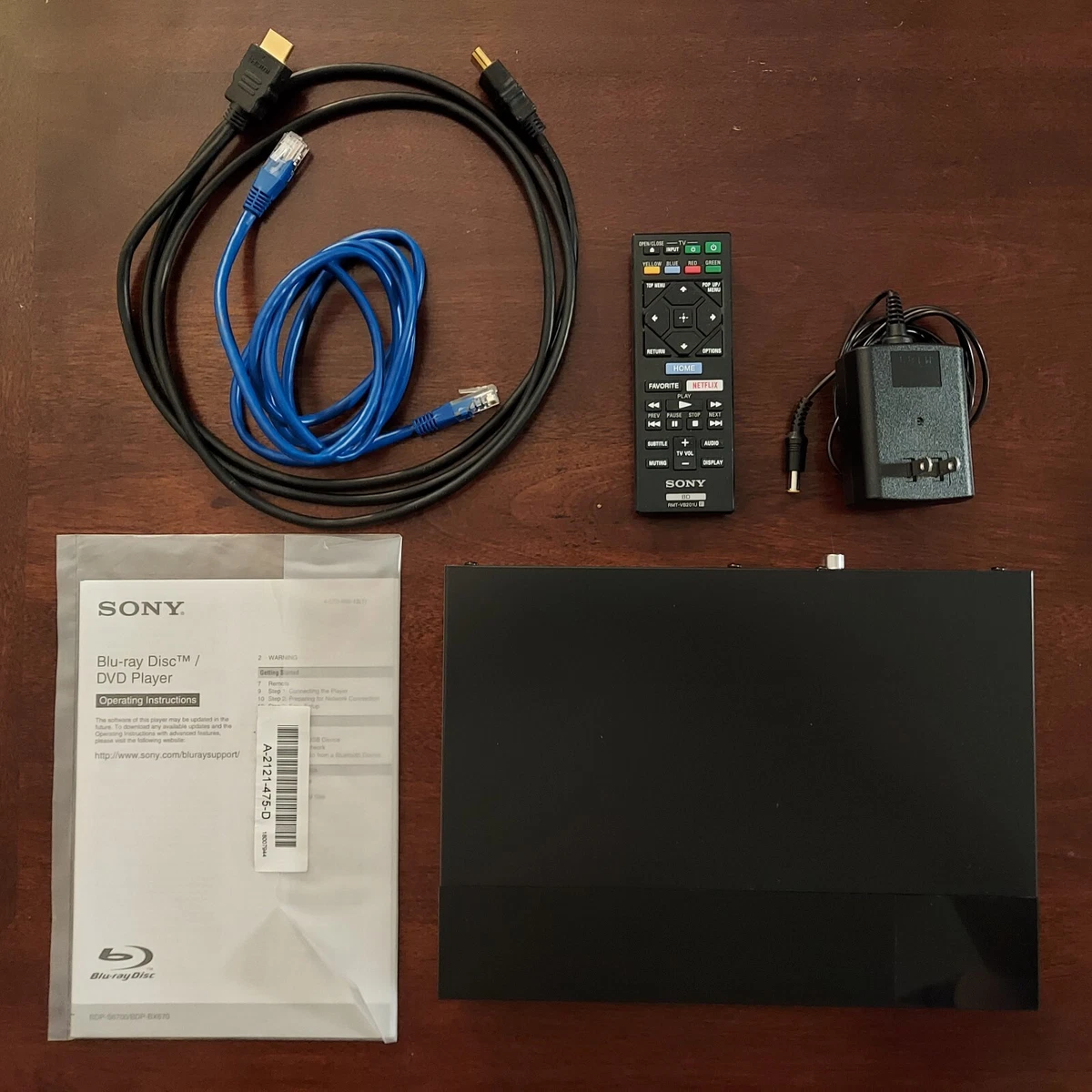 Sony BDP-S6700 Black 4K UHD Bluetooth Wi-Fi Blu-Ray Disc DVD Player +  EXTRAS!