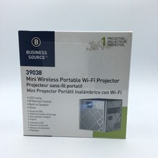 Business Source Mini Wireless Portable Wi-Fi Projector 39038 NEW