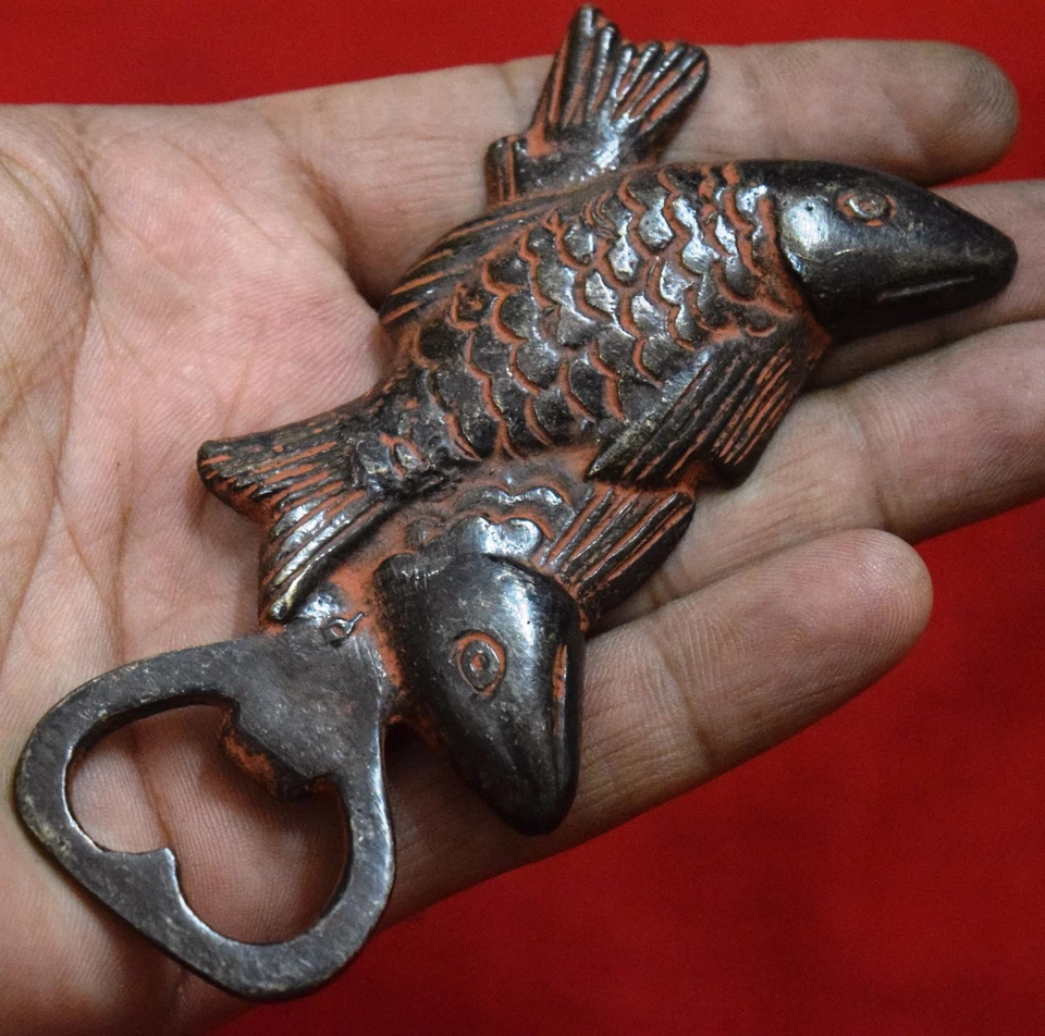 Dual Fish Shape Bottle Opener Brass Soda Cap Opener Party Table Decor Tool BM436 - Image 2 of 2
