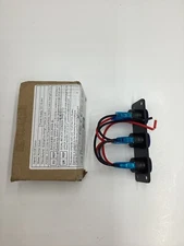 3 Gang On/Off Toggle Rocker Switch Panel Power Supply DC 12-24V  Blue